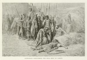 Alexander ontdekt het dode lichaam van Darius