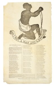 Ben Ik Geen Mens en Een Broeder?, ca. 1837 (houtsnede op geweven papier)