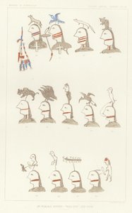Een Ogalala rooster - Wall-Dog en band door American School