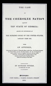 Anti-verwijderingspamflet, door Cherokee Nation, in reactie op de gedwongen verwijdering van Indianen uit hun thuisland door American School