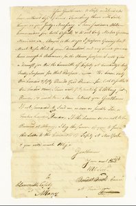 Arnold Benedict (1741-1801) Generaal, Continentale Leger, Verrader. Handtekening brief ondertekend ("Benedict Arnold Commr. bij Ticonderoga") aan het Comité van Veiligheid in Albany, Ticonderoga, 22 mei 1775