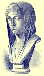Aspasia, illustratie uit History of Greece door Victor Duruy, gepubliceerd 1890 door American School