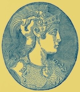 Athene, illustratie uit History of Greece door Victor Duruy, gepubliceerd 1890 door American School