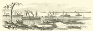 Banks die landt in Baton Rouge, Louisiana, maart 1863 door American School