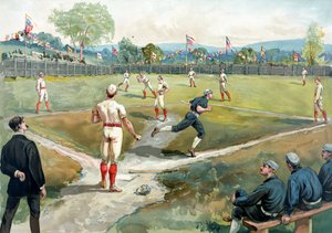 Honkbalwedstrijd in 1891 New York