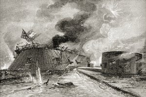 Slag tussen de Monitor en Merrimac in 1862, uit 