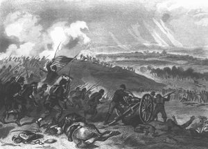 Slag bij Gettysburg - Laatste aanval van de Unie-troepen op Cemetery Hill, 1863