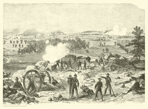 Slag bij Gettysburg, top van Little Round Top, 2 juli door American School