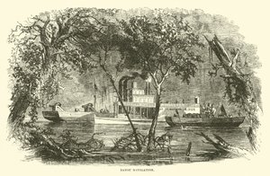 Bayou-navigatie, maart 1863 door American School