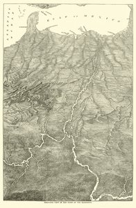 Vogelvlucht van het bekken van de Mississippi, 1862