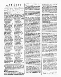 Pamflet met een toespraak aan het Amerikaanse leger, Salem, 1775 door American School
