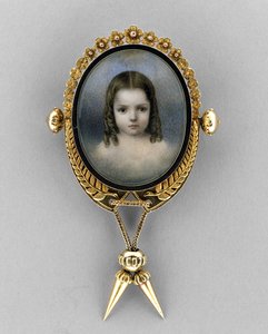 Broche met Portret van een Meisje, ca. 1860