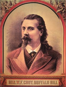 Buffalo Bill (1846-1917) 1886 (kleur litho) door American School