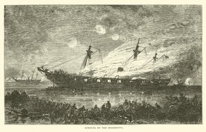 Brand van de Mississippi, april 1863 door American School