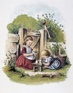 Caillou-spel in "Schnik, schnak, kleinigheden voor de kleintjes", kinderspelen. ed. London- Georges Ronthedge and sons. New York, The broad way Ludgate n.d. c. 1890. door American School