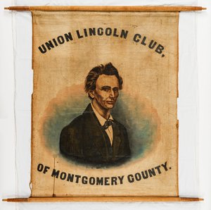 Campagnebanner voor Abraham Lincoln, Montgomery County door American School