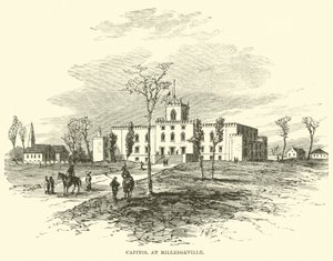Capitool in Milledgeville, november 1864 door American School
