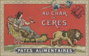 Ceres in een wagen getrokken door leeuwen door American School