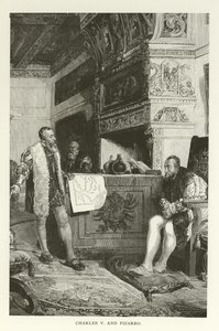 Karel V en Pizarro door American School