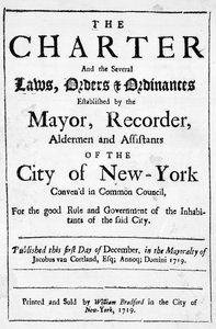 Handvest van de stad New York, 1719
