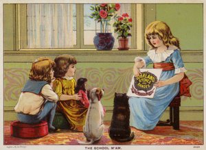Kinderen zittend op de vloer