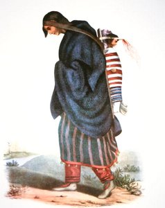 Chippewa moeder en baby, c.1821