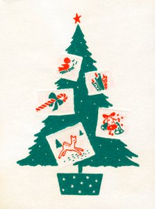 Kerstboom Versierd met Kerstkaarten