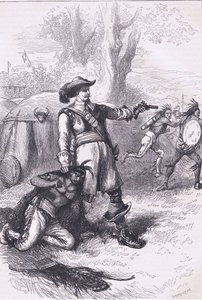 Kolonel Atherton en de Indianen 1661, illustratie uit Cassell