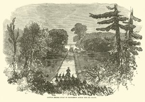 Katoenen brug gebouwd door McPherson over de Big Black, mei 1863 door American School
