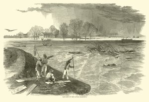 Crevasse aan de Beneden-Mississippi, 1862 door American School
