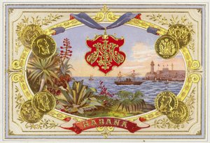 Cubaanse sigarendoos label