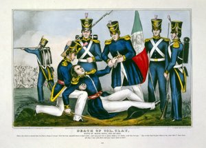 Dood van Kol. Clay, Slag bij Buena Vista, 23 feb. 1847, pub. 1847 door American School