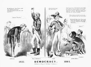 Democratie gepubliceerd door Louis Prang & Co. 1864 door American School