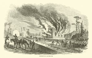 Spoorwegen vernietigen, april 1863 door American School