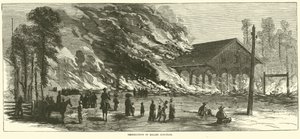 Vernietiging van Millen Junction, november 1864 door American School