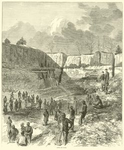 Dutch Gap-kanaal, oktober 1864 door American School