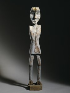 Beeld van een figuur, Chippewa, eind 19e eeuw door American School