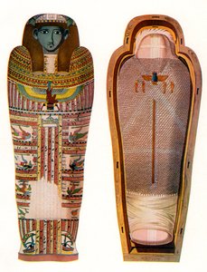 Egyptische Mummie en Sarcofaag