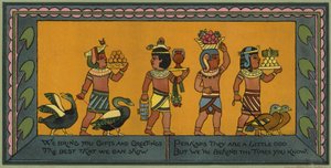 Egyptische kerstkaart door American School