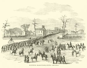 Binnenkomst in Blackville, South Carolina, januari 1865 door American School