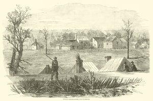 Hoofdkwartier van Ewell, nabij Richmond, maart 1865 door American School