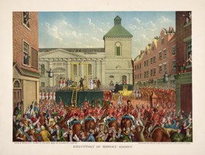 Executie van Robert Emmet in Thomas Street, 20 september 1803, pub. 1803 door American School