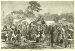 Exodus van de Geconfedereerden uit Atlanta, september 1864 door American School