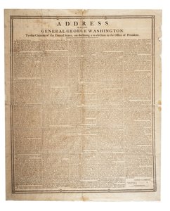 Afscheidsrede van wijlen generaal George Washington, 17 september 1796