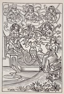 Fay Melusine, uit The World Guide to Gnomes, Fairies, Elves and Other Little People door Thomas Keightley (1789-1872) gepubliceerd 1880 door American School