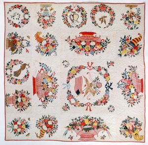 Vlag en Bloem quilt door American School