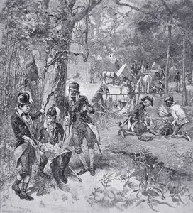 Generaal Francis Marion in kamp