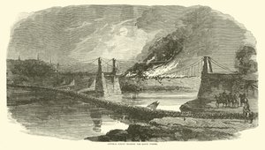Generaal Logan die de Bayou Pierre oversteekt, mei 1863 door American School