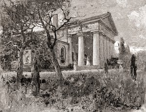 Het huis van generaal Robert E. Lee, Arlington, Virginia, in de 19e eeuw, uit 
