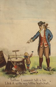 George Washington bekent aan zijn vader door American School